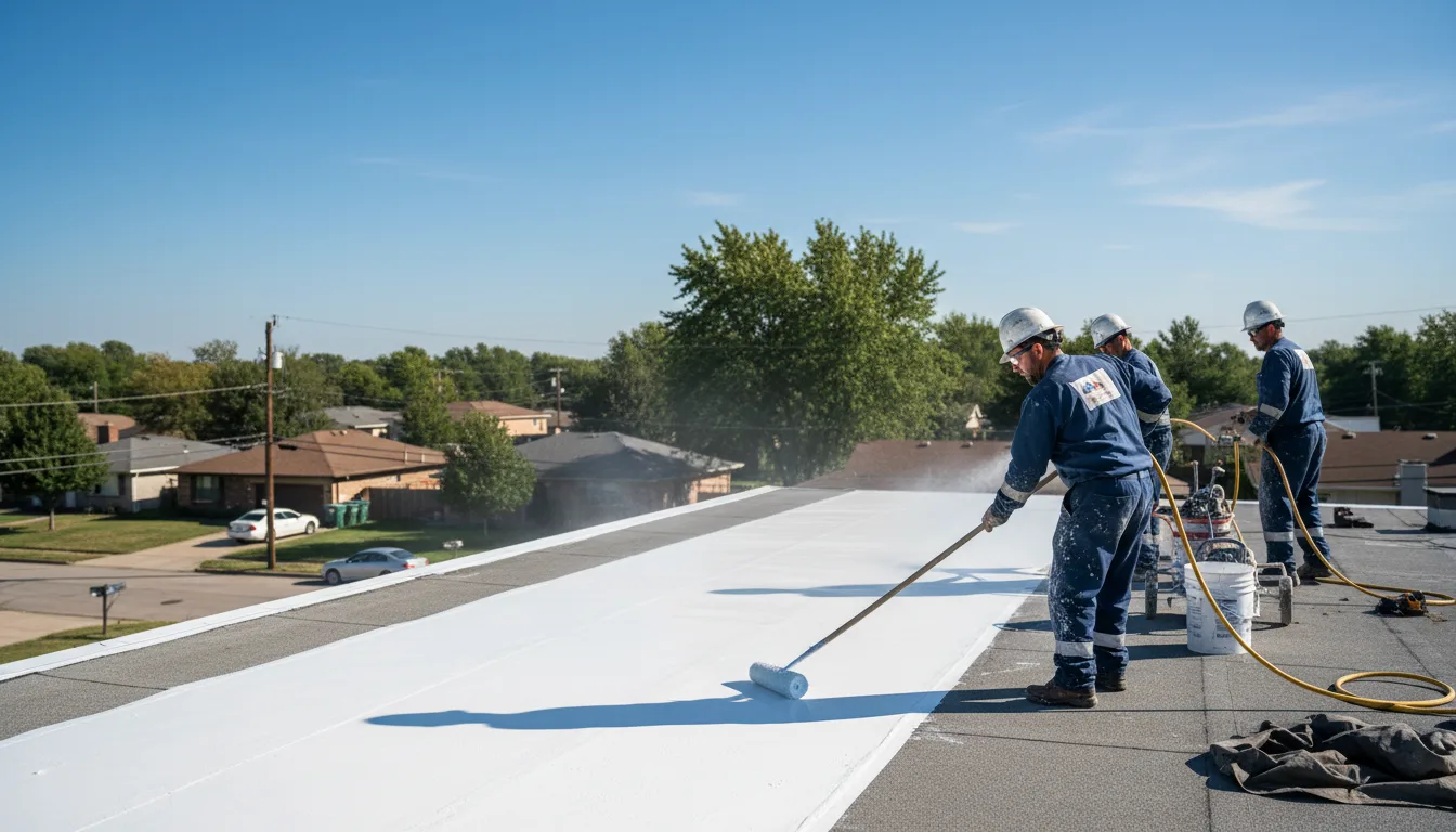 Commercial roof coating in Harmony, NC near me